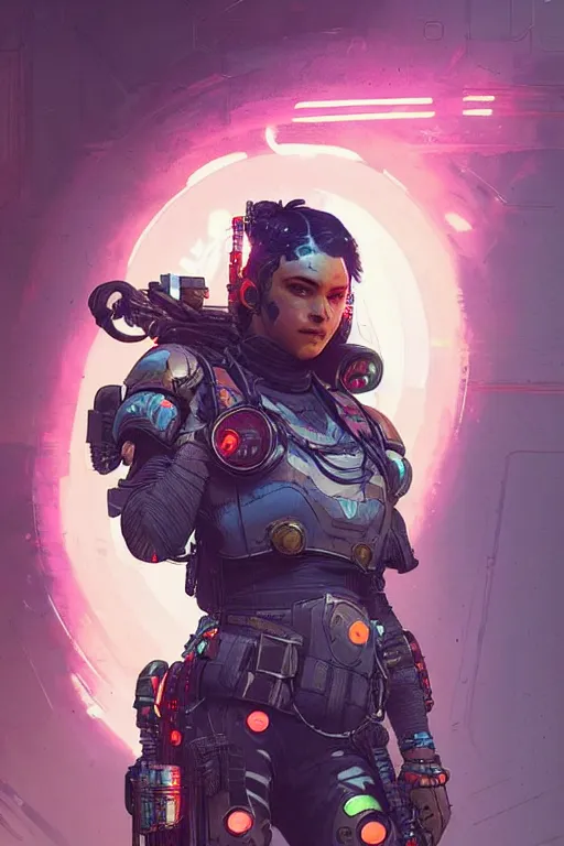 Image similar to valkyrie from apex legends, cyberpunk futuristic neon. decorated with traditional japanese ornaments by ismail inceoglu dragan bibin hans thoma greg rutkowski alexandros pyromallis nekro rene maritte illustrated, perfect face, fine details, realistic shaded, fine - face, pretty face