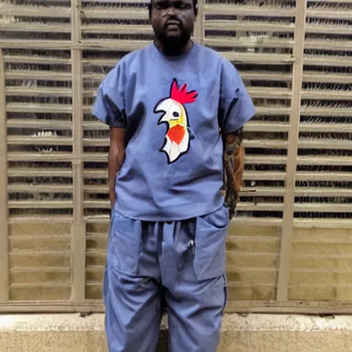 Image similar to chicken using inmate clothes
