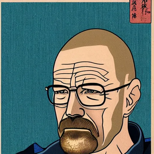 Prompt: Walter White ukiyo-e highy detailed