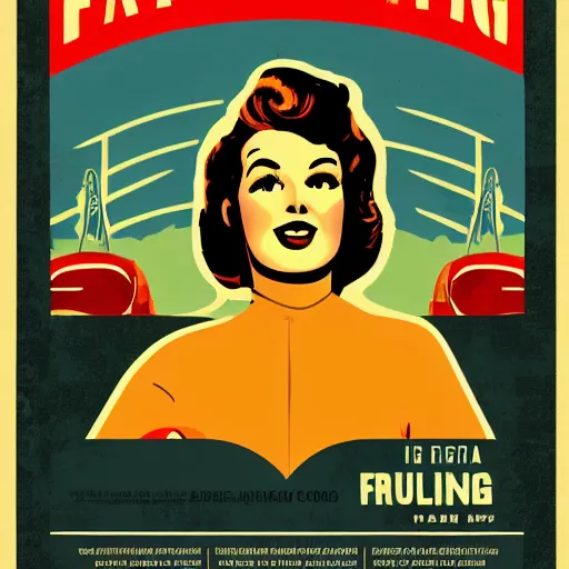 Prompt: fracking poster, 5 0 s style, vintage, ultra high detail, 8 k