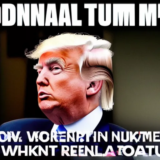 Prompt: donald trump with tumblr aesthetic