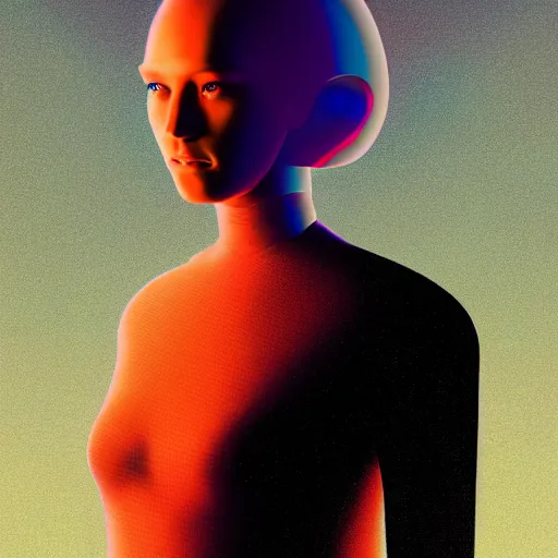 Image similar to a portrait of a female android by beeple