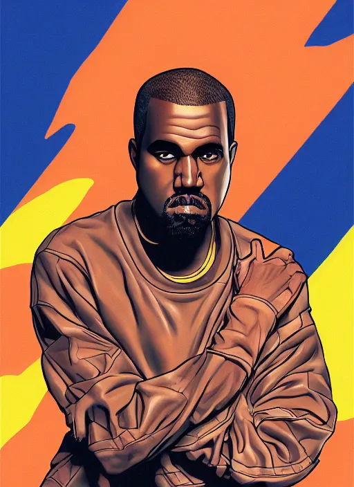 Prompt: kanye west manga cover, detailed, intricate colors, artstation trending, akira