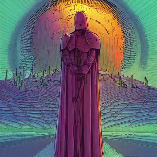 Image similar to techno - spirit utopian gallant knight, future perfect, award winning digital art by moebius