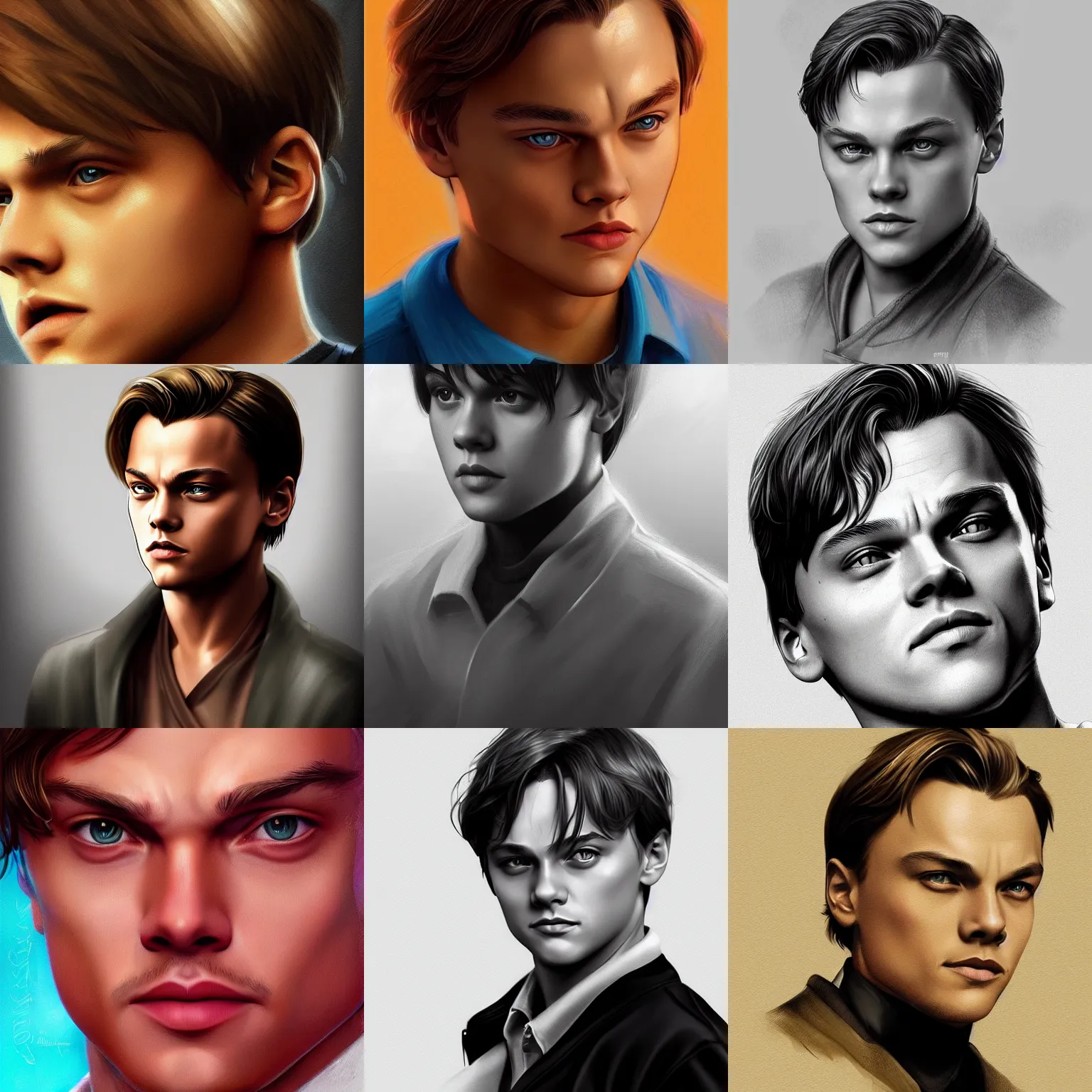 Prompt: Young Leonardo Di Caprio highly detailed digital painting artstation concept art smooth sharp focus illustration ArtStation art by artgerm and gre