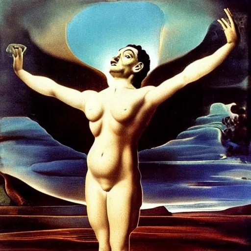 Prompt: goddess of medicine, salvador dali