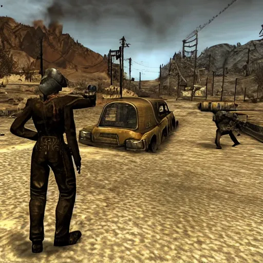 Prompt: Fallout New vegas in Russia, in-game screenshot