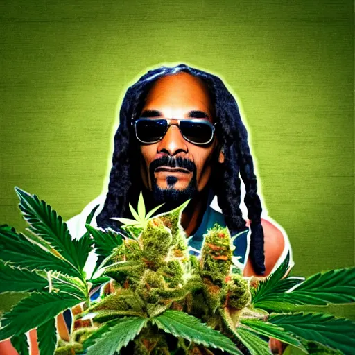 Image similar to snoop dog as a cannabis plant, realistic, 8 k,