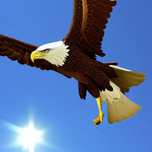 Image similar to “eagle flying over Normandy American Cemetery and Memorial, cinematic, 4k, digital art, award winning”