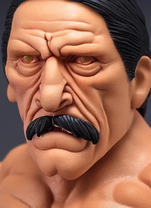 Image similar to danny trejo, an nendoroid of danny trejo figurine, realistic face, detailed product photo