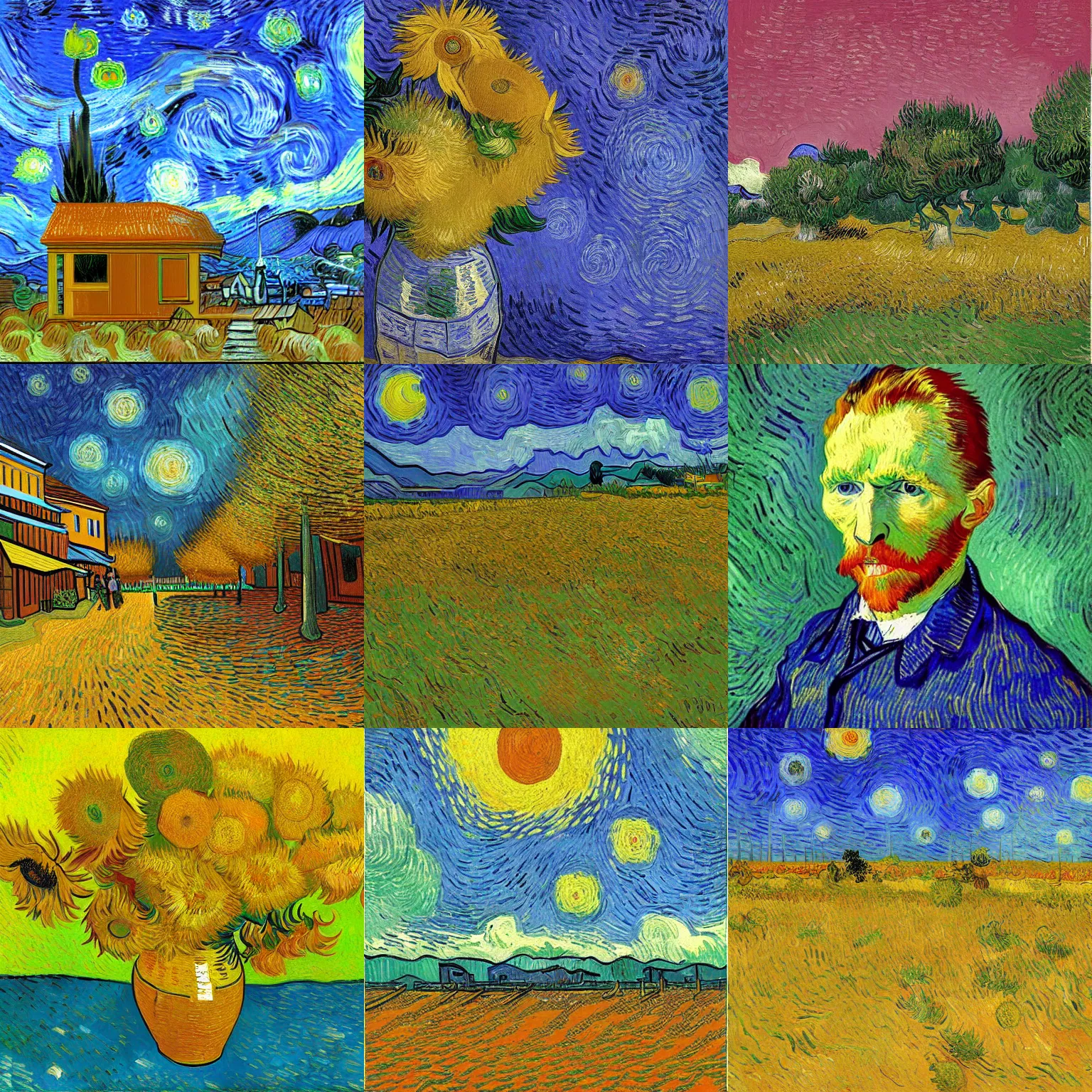 Image similar to sunny day - digital art by vincent van gogh