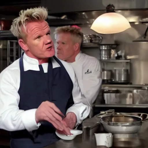 Image similar to Gordon Ramsay argues with Walter White