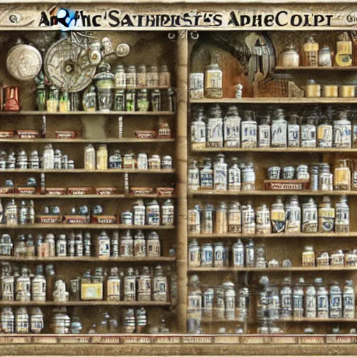 Prompt: A wizard's apothecary