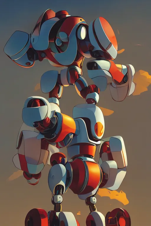 Image similar to metabots medabots medarotto medarot robot minimalist comics, behance hd by jesper ejsing, by rhads, makoto shinkai and lois van baarle, ilya kuvshinov, rossdraws global illumination ray tracing hdr radiating a glowing aura