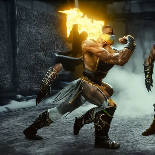 Image similar to Mortal Kombat render, 4k, 8k, rendered in Unreal