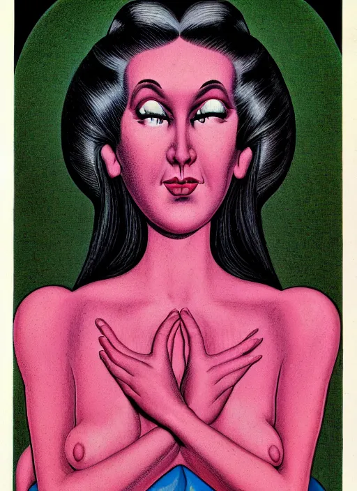 Image similar to portrait of a beautiful woman by basil wolverton