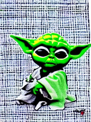 Prompt: baby yoda smocking a joint