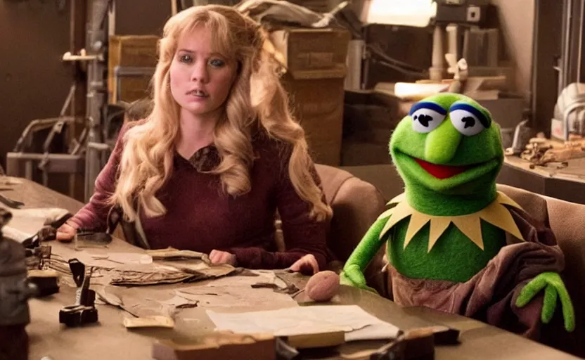 Prompt: a still of muppets in interstellar ( 2 0 1 4 ). highly detailed felt. hyper real photo. 4 k.