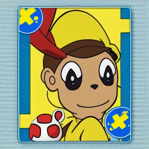 Image similar to curious george pokemon card