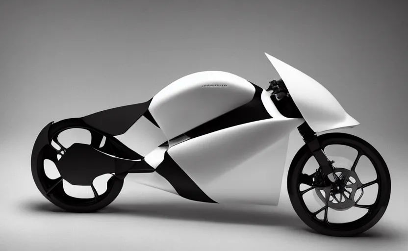 Prompt: a stylish motorcycler ; designed by marc newsom, zaha hadid, blonde, joseph and joseph, natural materials ; industrial design ; behance ; le manoosh ; pinterest ; if design award ; reddot design award