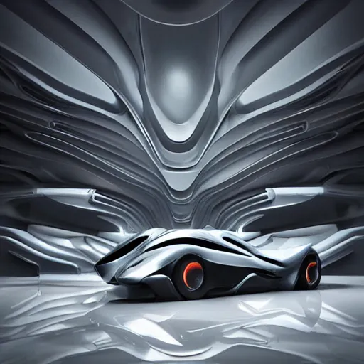 Image similar to sci-fi organic zaha hadid car ash thorp car khyzyl saleem organic car 50% of canvas and wall structure in the coronation of napoleon painting by Jacques-Louis David and in the blade runner 2049 film search pinterest keyshot product render cloudy plastic ceramic material shiny gloss water reflections ultra high detail ultra realism 4k in plastic dark tilt shift