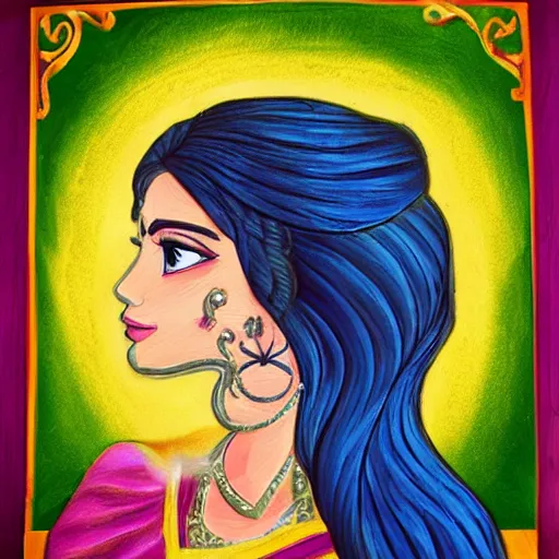 Prompt: side_profile_centered_painted_portrait_Maya_Ali_as_a_storm_sorcerer_colourful_pretty_face_intricate_eyes_beautiful_elegant_Animeby - H704 - C14.0