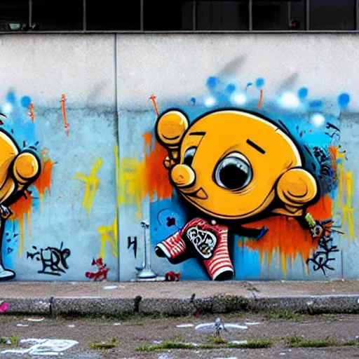 Image similar to wall with graffiti, by dran