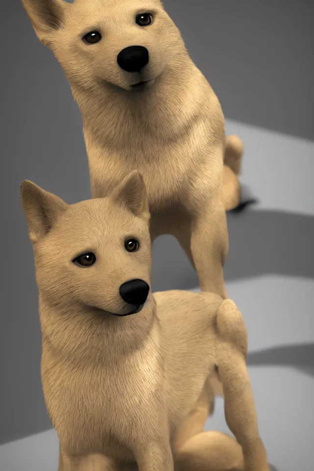 Image similar to a portrait of the doge meme, hyperrealistic, rtx, studio lighting, ray tracing, global illumination, highly detailed, octane render, rendered in unreal engine 5, studio quality, shot through a canon ef 7 0 - 3 0 0 mm f / 4 - 5. 6