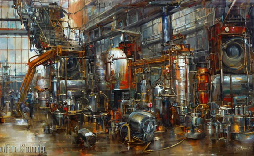 Prompt: Industrial complex by Konstantin Razumov, highly detailded