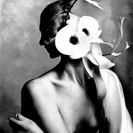 Image similar to flower, woman, photo, photography, salvador dali