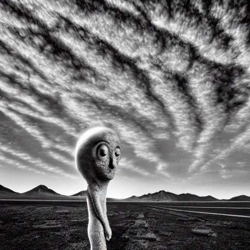 Prompt: infrared photography of an alien