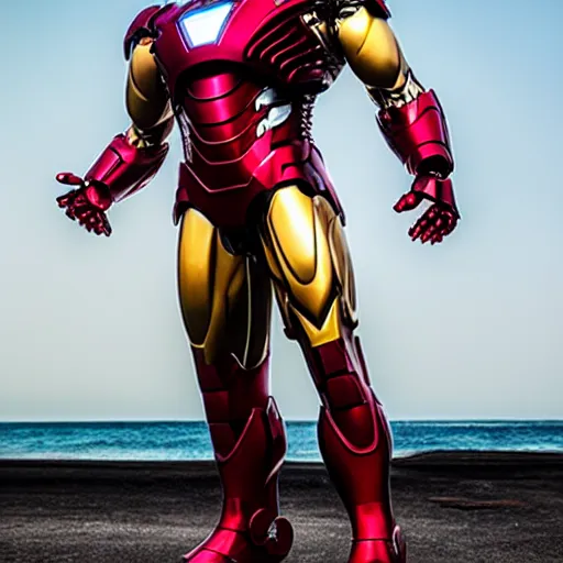Prompt: Bodybuilder Iron Man