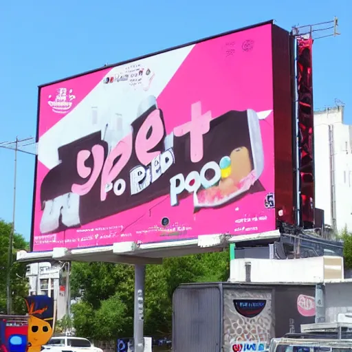 Prompt: feep popon billboard