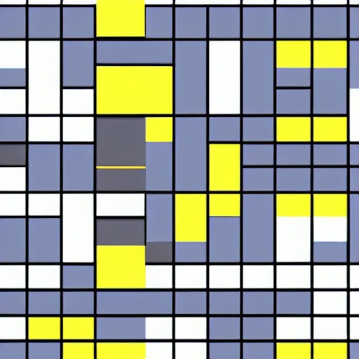 Image similar to a screenshot of tetris painted by mondrian