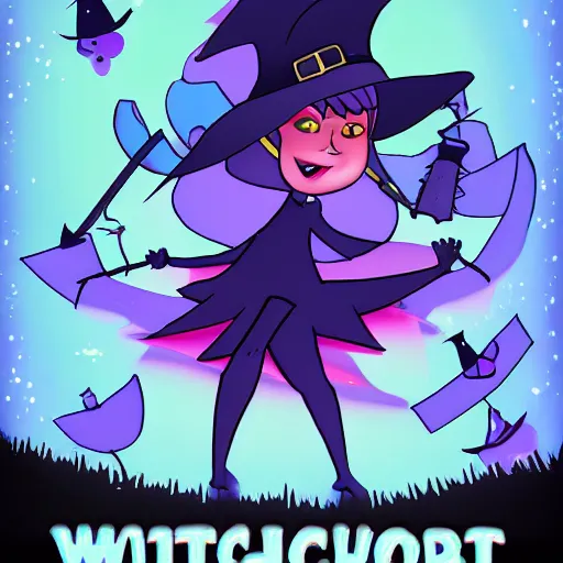 Prompt: witch cyberbroom in nightcity