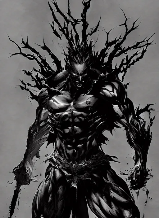 Prompt: Shadow, god of rot. In style of Yoji Shinkawa and Hyung-tae Kim, trending on ArtStation, dark fantasy, great composition, concept art, highly detailed, dynamic pose.