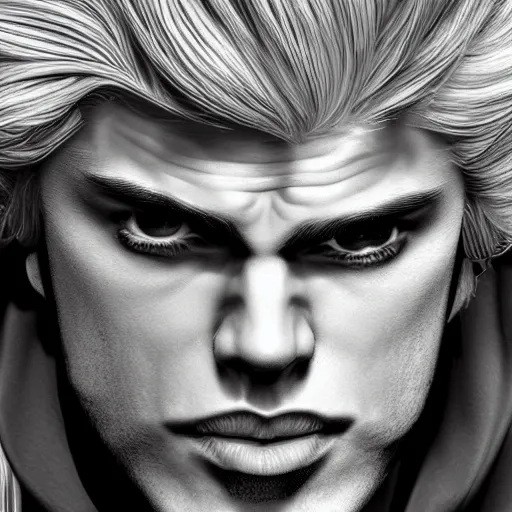 Prompt: photorealistic dio brando. hyperdetailed photorealism, 1 0 8 megapixels, amazing depth, glowing rich colors, powerful imagery, psychedelic overtones, 3 d finalrender, 3 d shading, cinematic lighting, artstation concept art