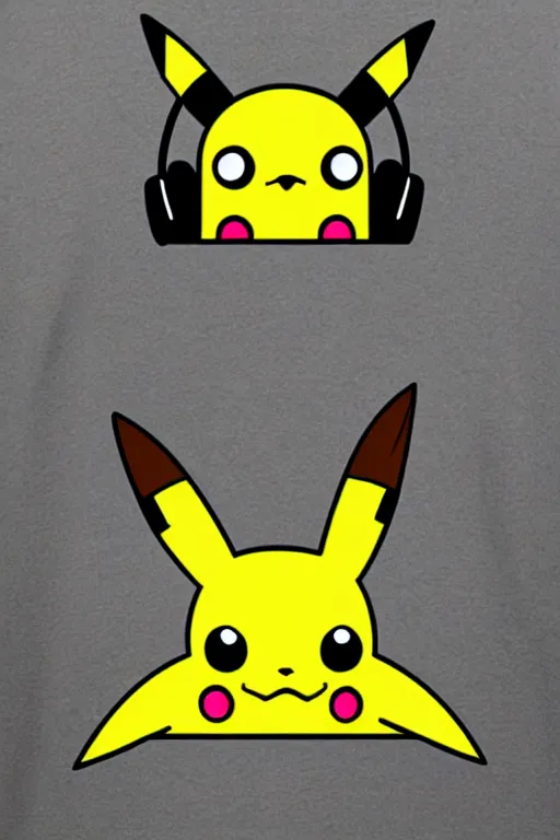 Image similar to Cyberpunk Pikachu wearing headphones