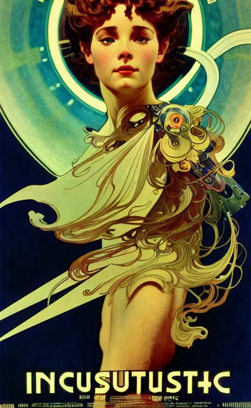 Image similar to exquisite imaginative scifi poster art, movie art, by lucusfilm, weta studio, alphonso mucha, james jean, frank frazetta, 8 k, denoised, sharp, crisp, high quality, cinematic