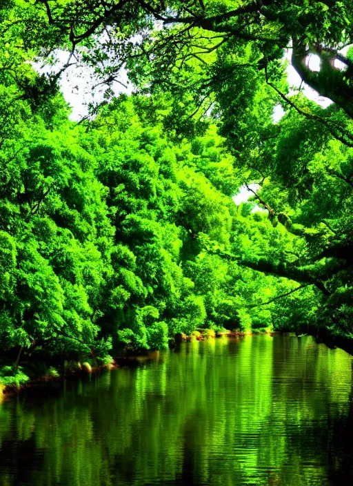 Image similar to beautiful summer season photography trees and river award winning cinematography