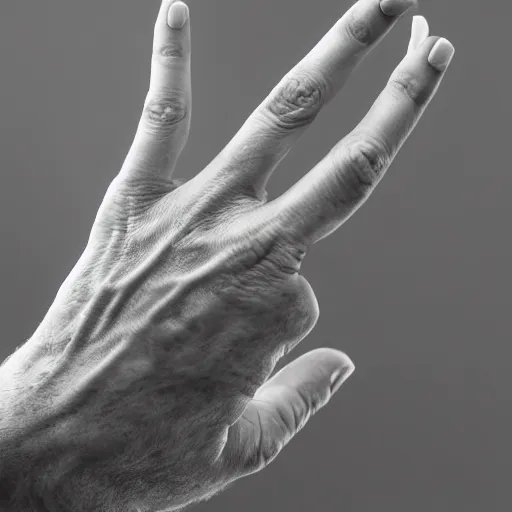 Image similar to human hand, five fingers, detailed, XF IQ4, f/1.4, ISO 200, 1/160s, 8K, RAW, unedited, symmetrical balance, in-frame, sharpened