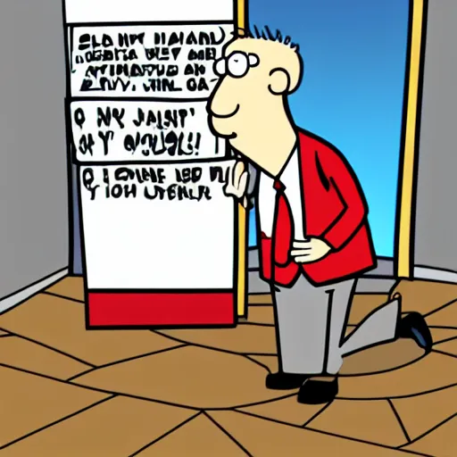 Prompt: hyper realistic dilbert, high quality, high resolution