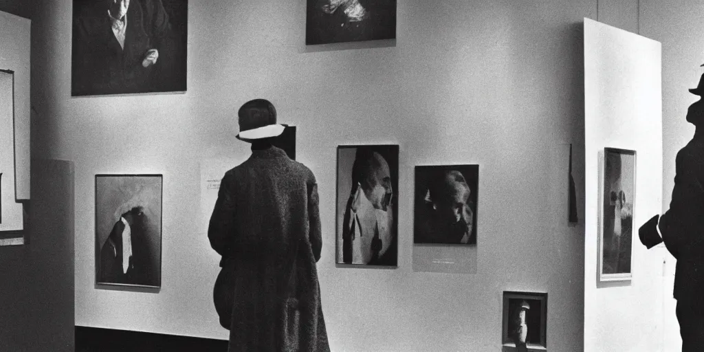 Prompt: the artist of the future looking at marcel duchamp and some things he had made in the past