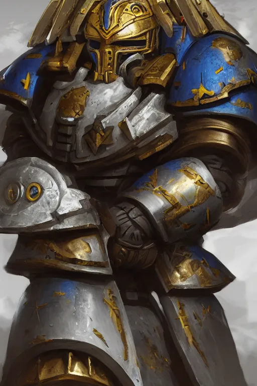 Image similar to armor portrait heros warhammer 4 0 k horus heresy fanart - the primarchs emperor by johannes helgeson animated with vfx concept artist & illustrator global illumination ray tracing hdr fanart arstation zbrush central hardmesh 8 k octane renderer comics stylized