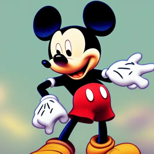 Prompt: mickey mouse by wlop and makoto shinkay