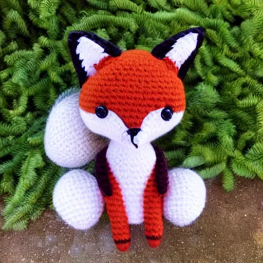 Prompt: cute fox Amigurumi