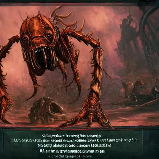 Image similar to arthropoda monster, doom eternal