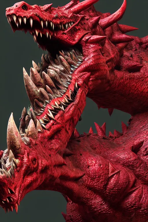 Image similar to deviljho, crimson beast from Monster Hunter, ultra realistic, concept art, intricate details, eerie, highly detailed, photorealistic, octane render, 8k, unreal engine, art by artgerm and Blaz Porenta