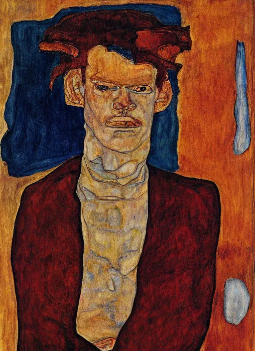 Prompt: portrait of trump by egon schiele