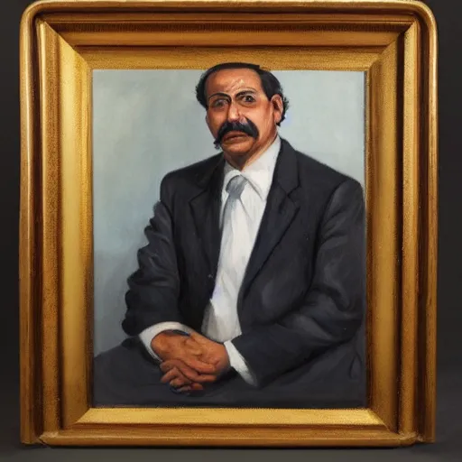 Prompt: a portrait painting of julio caldero